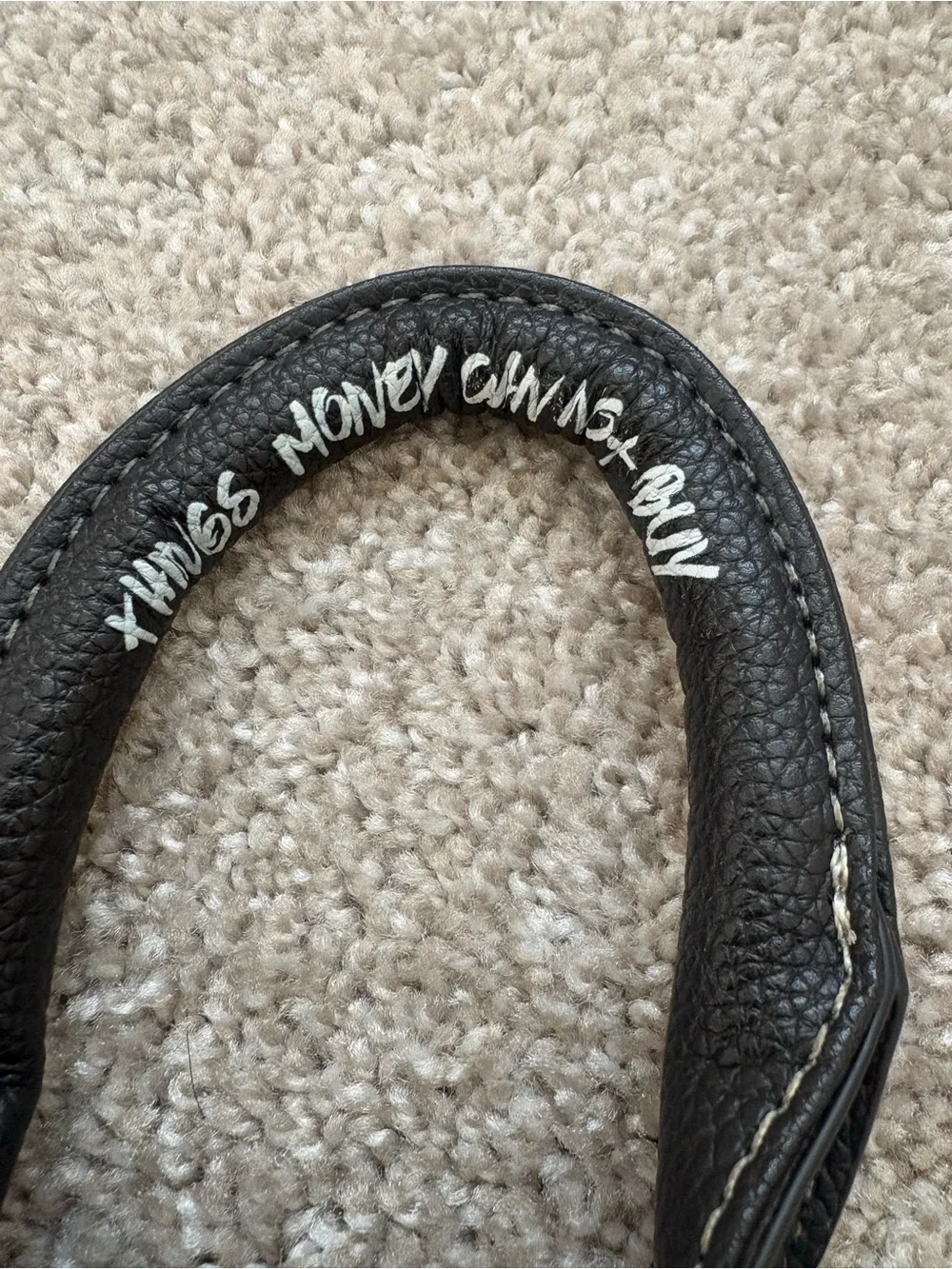 Maniere De Voir Black Mini Top-Handle Bag with White Graphic Text - Picture 3 of 5